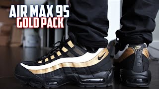 nike 95 gold and black