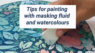 Tips for painting with masking fluid and watercolours - Blog tutorial by CreativeIngrid