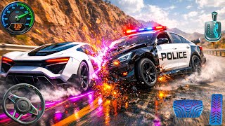 Police Chase Car Crash Game – Mountain Highway Collision - Android Gameplay  screenshot 4