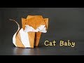 Origami tutorial cat baby lnh c cnhhello malinda