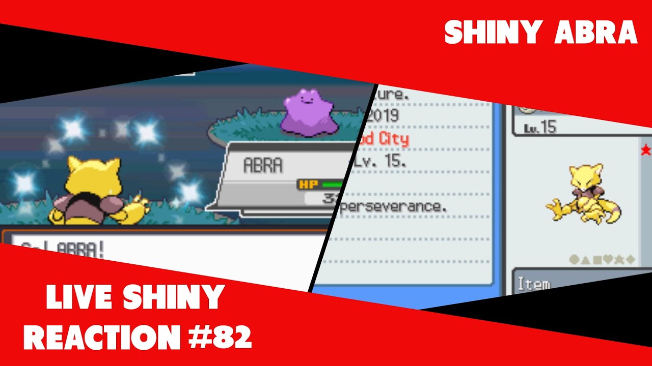 Full Odds Shiny Abra | 928 SRs (4638 Seen) | Live Shiny Reaction #82