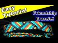 DIY - How To Weave Friendship Bracelet - &quot;Zigzag Striped&quot; - Easy Tutorial For Beginners || CW