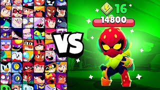 LILY vs ALL BRAWLERS! With 16 POWERUPs! | Brawl Stars