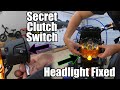 Clutch Switch Mod and Headlight Nerfed Down, MT-07 Adventure Build #18