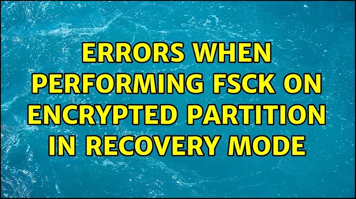 Errors when performing fsck on encrypted partition in recovery mode