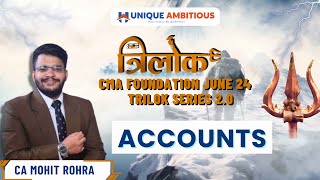 CMA Foundation - ACCOUNTS PART-4 Detailed Revision || June 24 || CA MOHIT ROHRA SIR