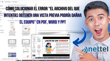 Solución: "El archivo del que intentas obtener una vista previa podría dañar el equipo" PDF Word PPT