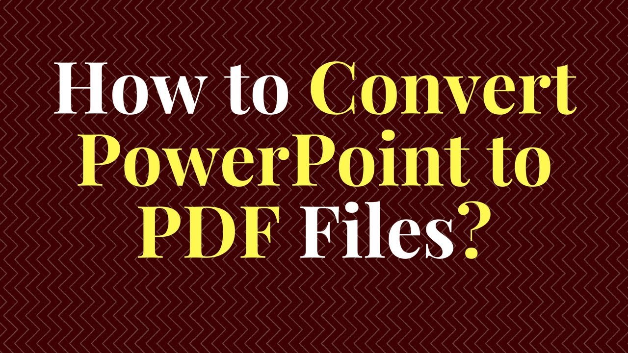 convert office presentation to pdf