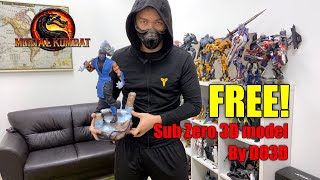 Free STL, 3D Printed Mortal Kombat Sub-Zero Mask by DO3D Free STL, 3D Printed Mortal Kombat Sub-Zero Mask by DO3D