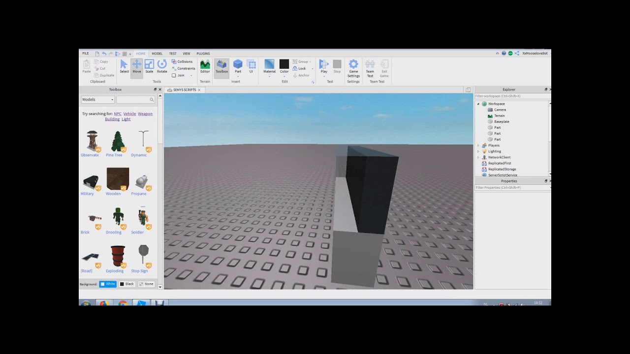 How To One Way Glass Roblox Studio Youtube - roblox how to make one way glass