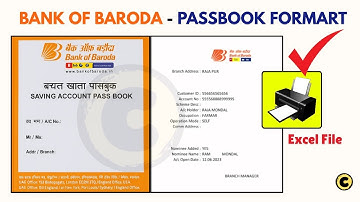 BOB Passbook Sample & Format|Bank Passbook Print Software| Bank of Baroda Passbook Printing Software