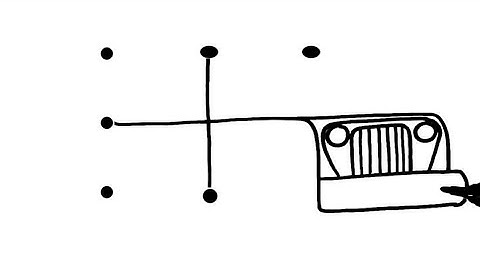 Mahindra Drawing THAR Car Drawing from dots l Very easy Car drawing tutorial