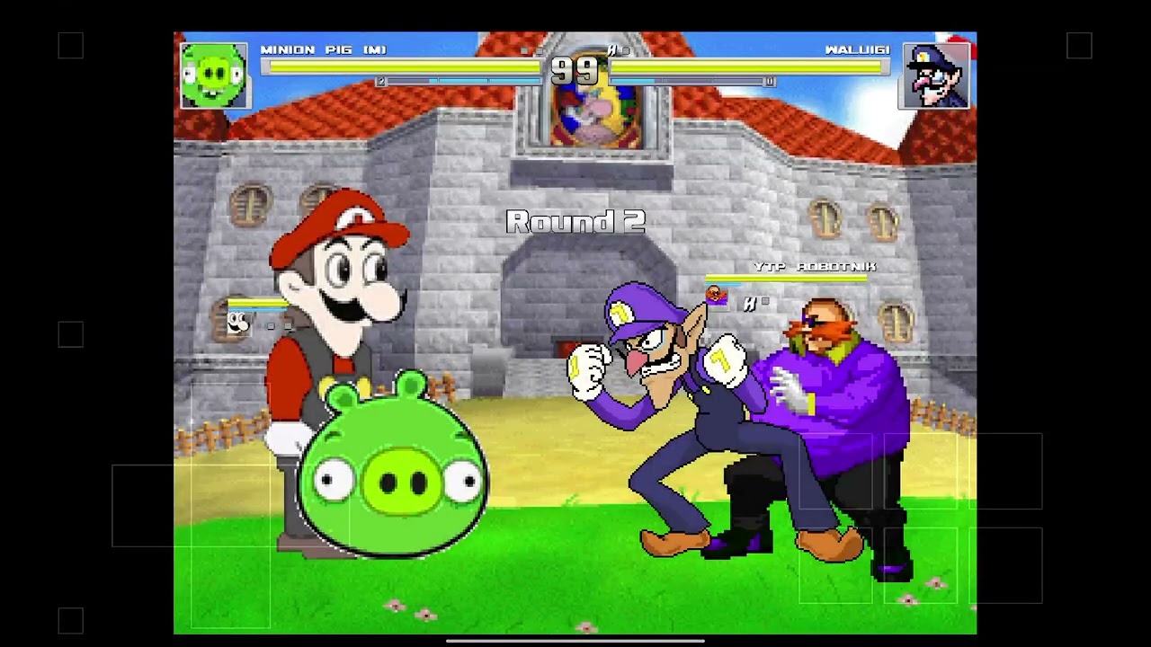 Random M.U.G.E.N. Battles #1: Minion Pig (Me) and Weegee vs Waluigi and YTP Robotnik