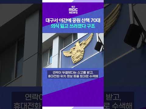 야간에 공원 <strong>산책</strong> 70대, 의식 잃고 쓰러졌다 구조 #shorts (대구MBC)