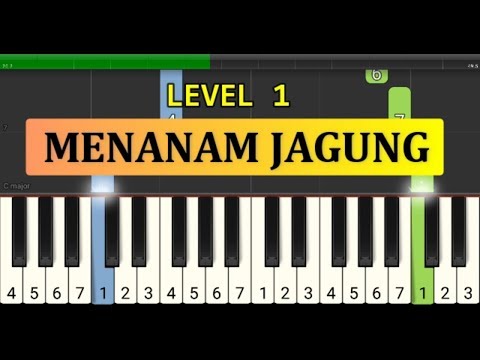 Melodi Piano Menanam Jagung - Tutorial Piano Grade 1 - Lagu Anak Indonesia - Not Pianika