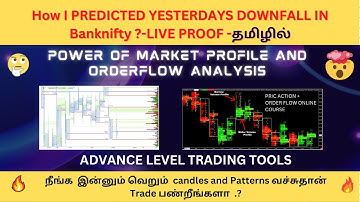 How I Predicted Yesterdays Downfall in Advance ?l#marketprofile #orderflowtrading#priceactiontrading
