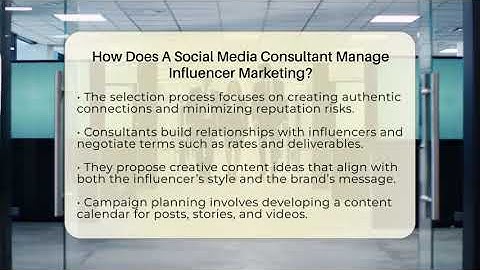 How Does A Social Media Consultant Manage Influencer Marketing? - Everyday-Networking