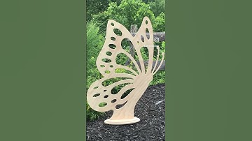 First Carve on New CNC Router! Giant Freestanding Butterfly Legacy Maverick CNC #legacywoodworking