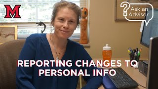 Report Changes to Personal Information