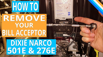 Dixie Narco 501E & 276E Vending Machine - How To  Remove A Dollar Bill Acceptor