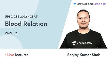 CSAT Blood Relation | Part 2 | UPSC CSE/IAS 2022/23 by Sanjay Kumar Shah