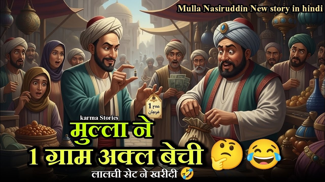 मुल्ला ने 100 सोने के सिक्कों में '1 ग्राम अक्ल' बेची! 😂 Mulla Nasiruddin New Story