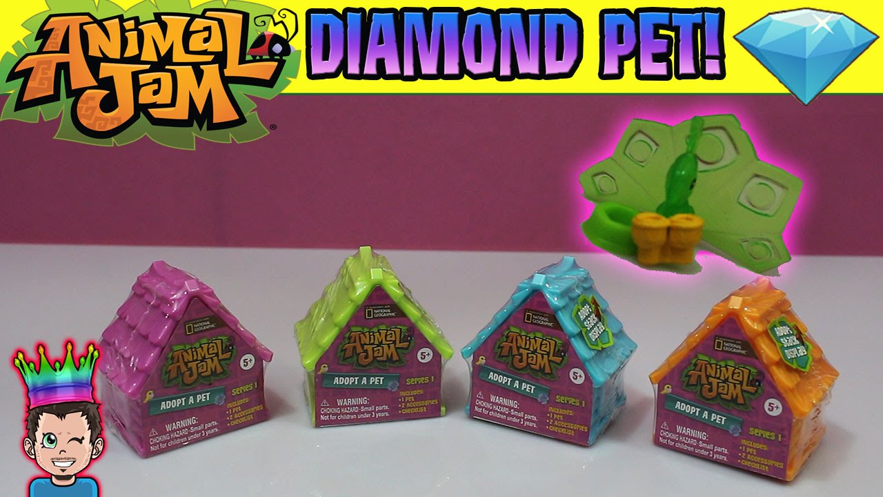 Animal Jam Adopt A Pet - 4 Blind Boxes Opening Unboxing - RARE DIAMOND