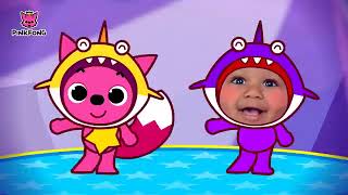 Baby Shark Dance With Kids Wearing Shark Costumes | Animal Songs | PINKFONG Songs for Children