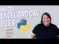 How to Import Excel and CSV files into Python using Jupyter Notebooks || Python for Scientists