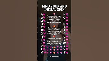 Find Your and Their Initial Signs #love #facts #lyrics #dandelions #shorts #subscribe