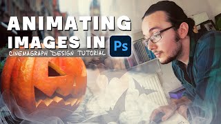 HOW TO ANIMATE STILL IMAGES IN PHOTOSHOP  // how to make gifs / halloween cinemagraph tutorial screenshot 5