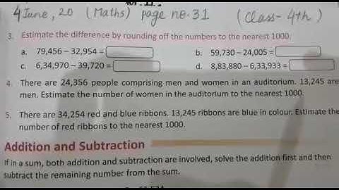 Class 4 (Maths) (ex. - 2.8)