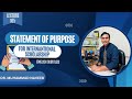 Statement of Purpose (SOP) | for International Scholarships | Lecture 165 | Dr. Muhammad Naveed