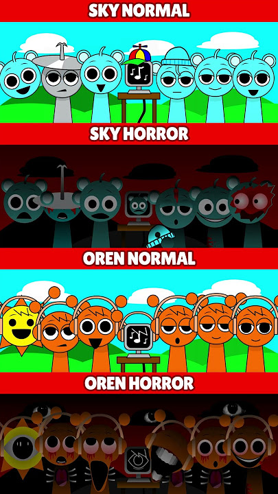 Incredibox Sprunki Sky Normal VS Sky Horror VS Oren Normal VS Oren Horror *MIX VERSION*
