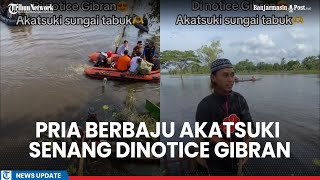 Momen Unik Kunjungan Gibran ke Wilayah Banjir di Sungai Tabuk, Pria Berbaju Akatsuki Jadi Perhatian