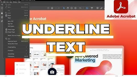 How to Underline Text in Adobe Acrobat 2025?