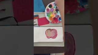 Paint with me 🎨 🍎 #painting #apple #fruit #artist #art #howto #tutorial #timelapse #paint #diy