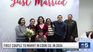 Lesbian couple ties the knot in Cook County's first wedding of 2026