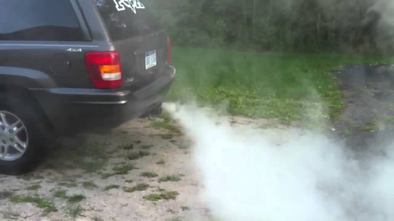 SeaFoam WJ Grand Cherokee pouring smoke 100k miles YouTube