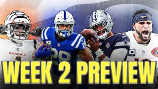 Week 2 Sunday NFL Game Previews (In-Depth Football Statistical Breakdowns)