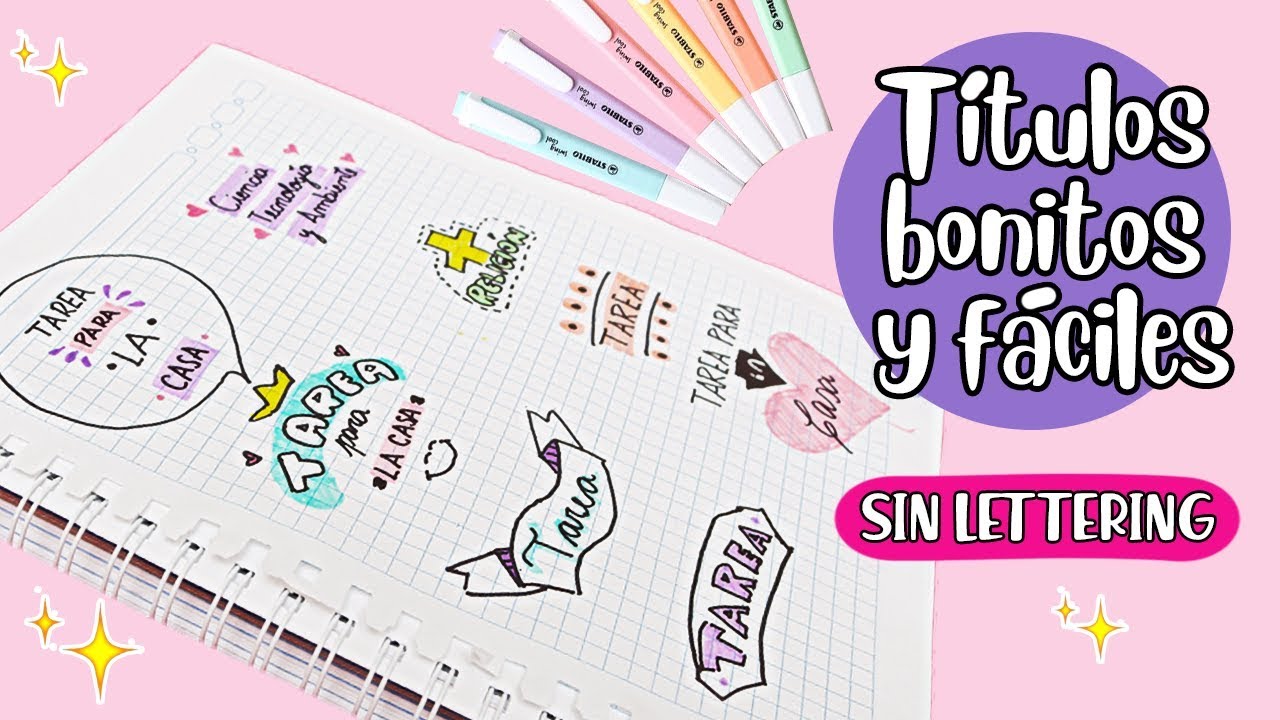 TÍTULOS BONITOS Y FÁCILES SIN LETTERING | Alejandra Valdivieso - thptnganamst.edu.vn