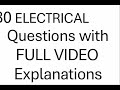30 Electrical Questions with Video Explanations 🎓