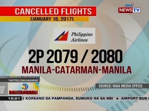 Cancelled flights due to bad weather condition