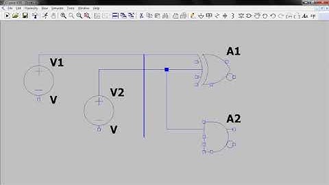 Half Adder Simulation using LT Spice