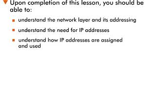 IP Addressing - 3 : Lesson Objectives