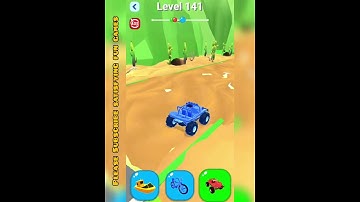 Shape-Shifting 🚲🚁🛶🚗 Game | Level-141 Gameplay Walk-through #gaming #shapeshifting #shorts #games