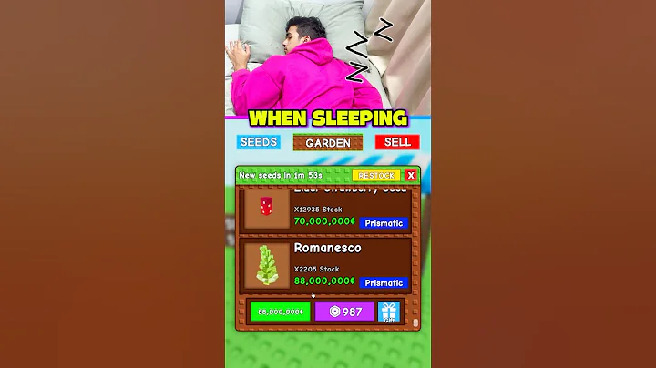 GROW A GARDEN SEED SHOP WHEN SLEEPING 😭