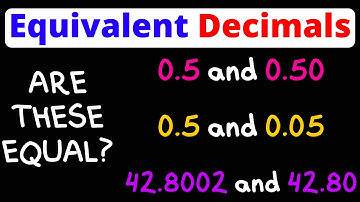 Identify Equivalent Decimals | Trailing Zeros | Eat Pi