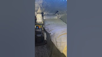 Insulating for the polar vortex winter truck camping #truckcamping #winter