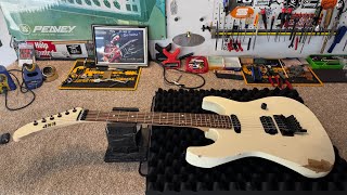The ESP Custom Shop George Lynch Tiger Distressed Vintage White walk around!!